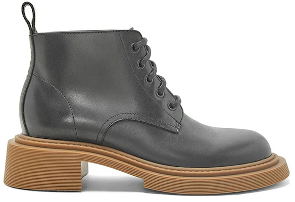 LOEWE Leather Ankle Boots 'Black Lace-Up Chunky Heel' M816285X69-1100 Order LOEWE Leather Ankle Boots 'Black Lace-Up Chunky Heel' M816285X69-1100