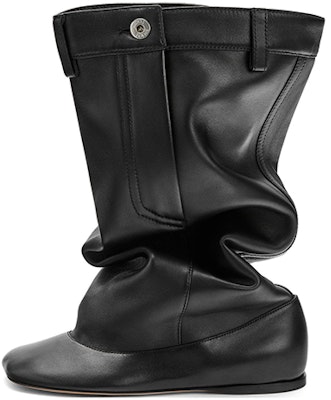 ロエベ レザー ハイカット スリッポン ブーツ (ブラック) M816285X75-1100 Buy ロエベ レザー ハイカット スリッポン ブーツ (ブラック) M816285X75-1100