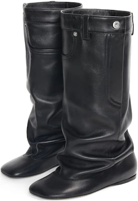 LOEWE Leren Hoge Slip-On Laarzen ''Zwart'' M816285X75-1100 Lookbook LOEWE Leren Hoge Slip-On Laarzen ''Zwart'' M816285X75-1100