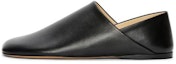 Buy LOEWE 黑色皮革便鞋 M816Q59X07-1100