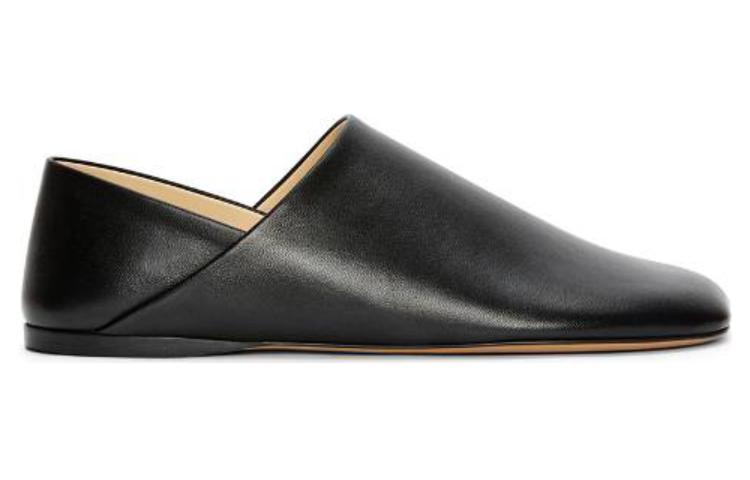 Order LOEWE 黑色皮革便鞋 M816Q59X07-1100