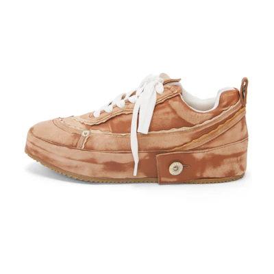 LOEWE Leather Sneaker 'Carved Button Brown'