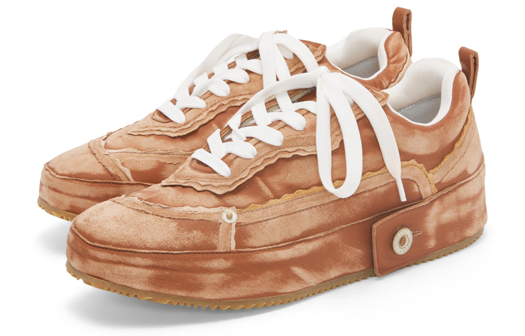 LOEWE Leather Sneaker 'Carved Button Brown' 圖 3