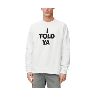 LOEWE Letter Print Crewneck Sweatshirt Unisex White Long Sleeve Pullover H526Y24X35-2100