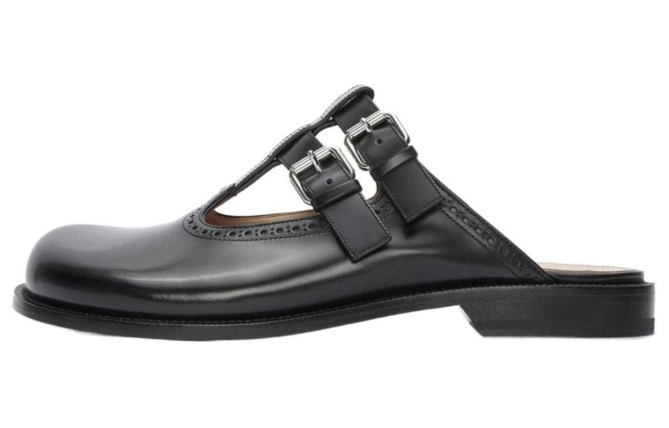 LOEWE Loafer Slide 'Black Leather' M816379X12-1100
