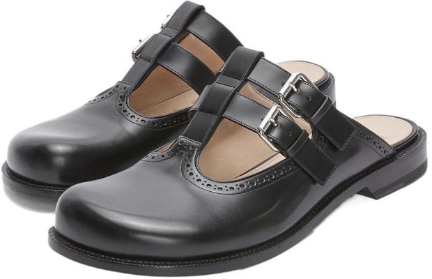 LOEWE Loafer Slide 'Black Leather' M816379X12-1100 Lookbook LOEWE Loafer Slide 'Black Leather' M816379X12-1100