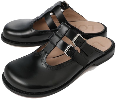 LOEWE Loafer Slide 'Black Leather' M816379X12-1100 Shop LOEWE Loafer Slide 'Black Leather' M816379X12-1100