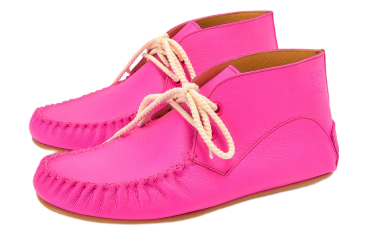 LOEWE Loafer with Laces 'Fluorescent Pink Calfskin' 圖 2