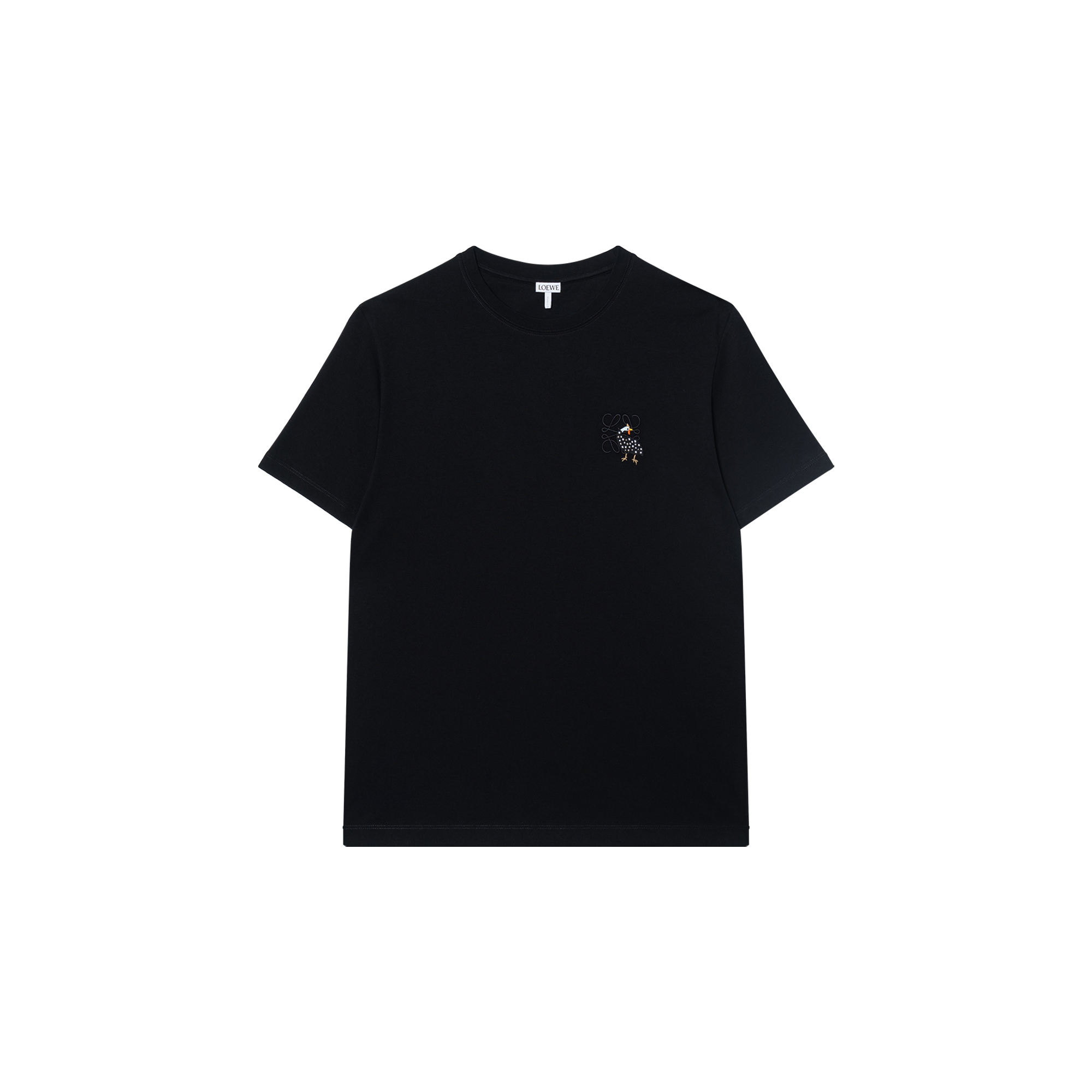 LOEWE Logo Embroidered Crewneck T-Shirt  Black H526Y22XAP-1100