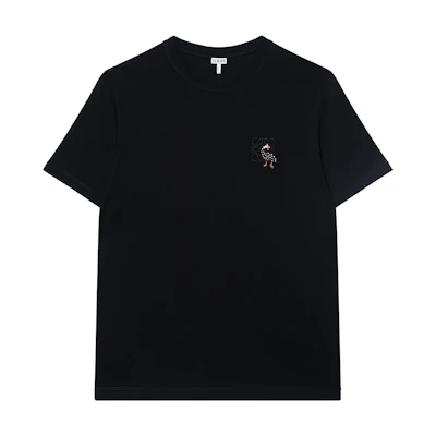 LOEWE Logo Embroidered Crewneck T-Shirt Black H526Y22XAP-1100