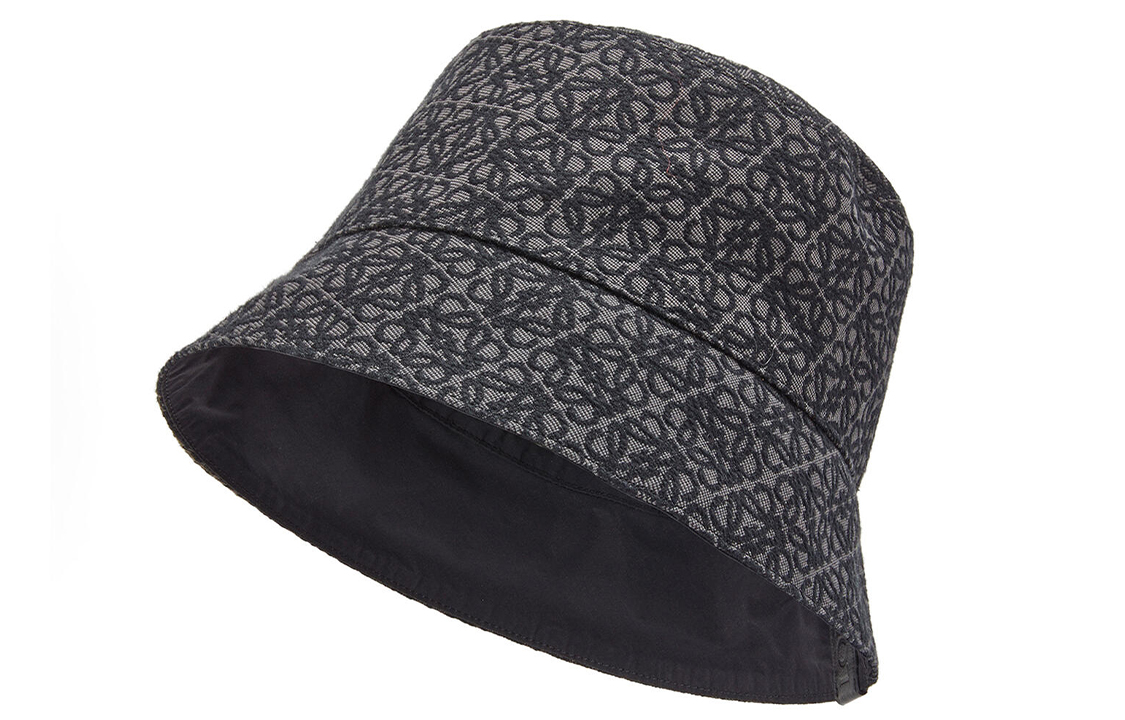 Shop LOEWE 刺繡標誌提花男女通用桶帽 K820HB1X13-1268