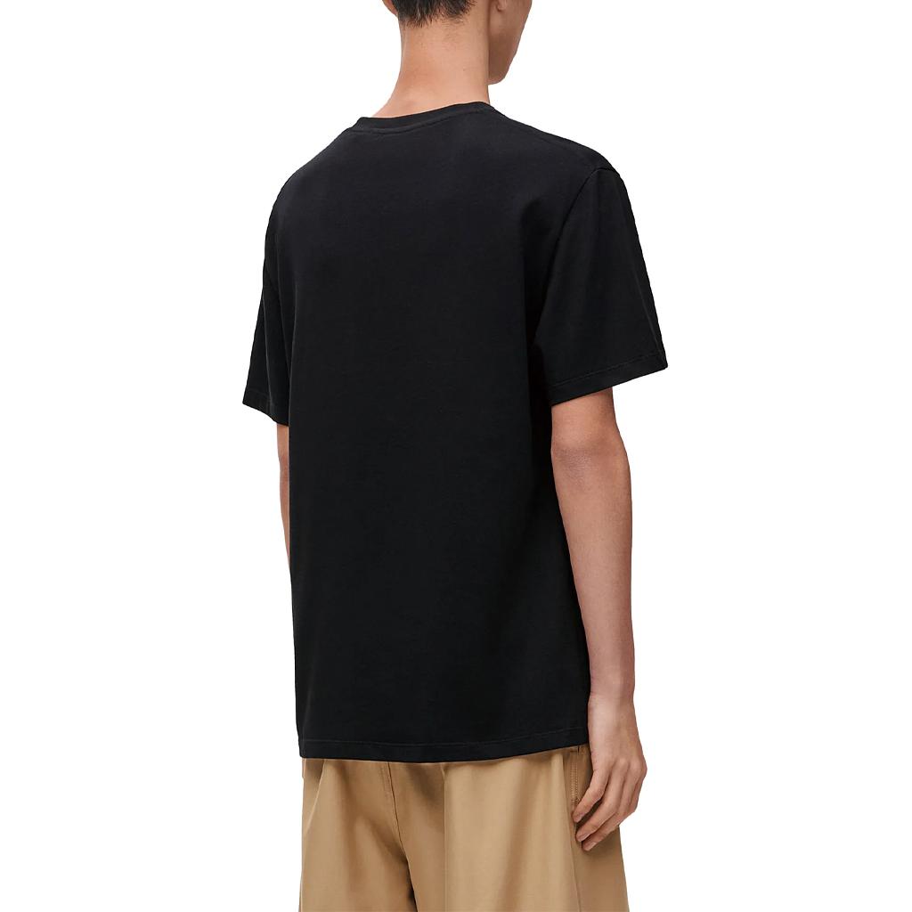 Details for ロエベ ロゴ刺繍 ルーズフィット クルーネックTシャツ SS24 ブラック. H616Y22X67-1100