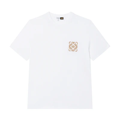 LOEWE Logo Embroidered Oversized Crewneck T-Shirt SS24 White H616Y22X67-2100