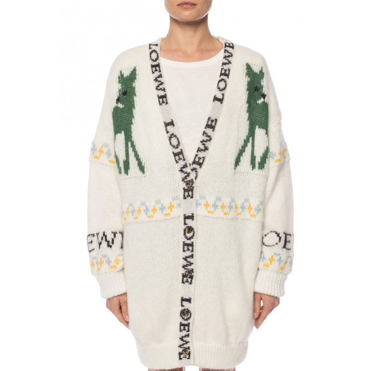Purchase LOEWE 标志设计针织毛衣 男女同款 浅棕色 S3298350SM