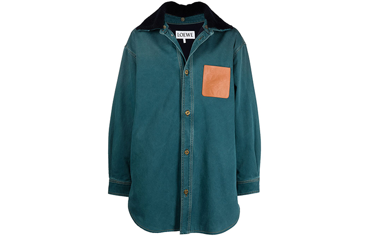 Order LOEWE Jaket Denim Logo Patch H526Y0-4W13