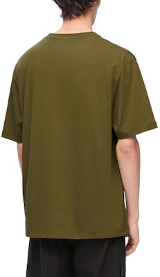 LOEWE Logo Print Crew Neck Short Sleeve T-Shirt Olive Green Mens. H526Y22XAT-4700 Purchase LOEWE Logo Print Crew Neck Short Sleeve T-Shirt Olive Green Mens. H526Y22XAT-4700