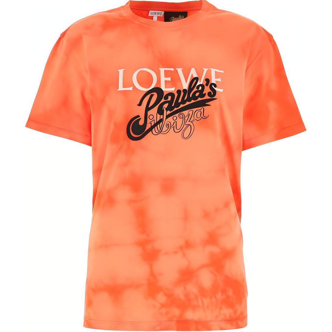 LOEWE Logo Print Crewneck Short Sleeve T-Shirt Multicolor - . H616Y22X10-8222