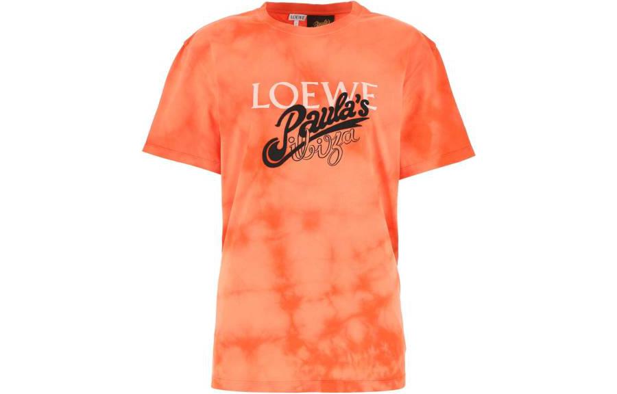 Order LOEWE Logo Cetak Kemeja-T Lengan Pendek Pelbagai Warna. H616Y22X10-8222