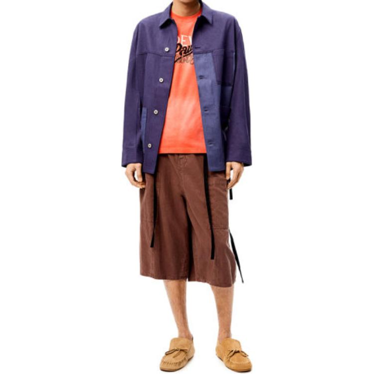 Shop LOEWE Logo Cetak Kemeja-T Lengan Pendek Pelbagai Warna. H616Y22X10-8222