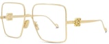 Buy LOEWE 男士金色方形光学眼镜 LW50038U