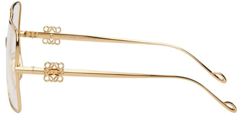 LOEWE 男士金色方形光学眼镜 LW50038U Shop LOEWE 男士金色方形光学眼镜 LW50038U
