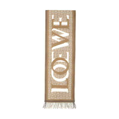 LOEWE Logo Unisex Wool Scarf - Fashionable and Minimalist Design F606257X51-2112