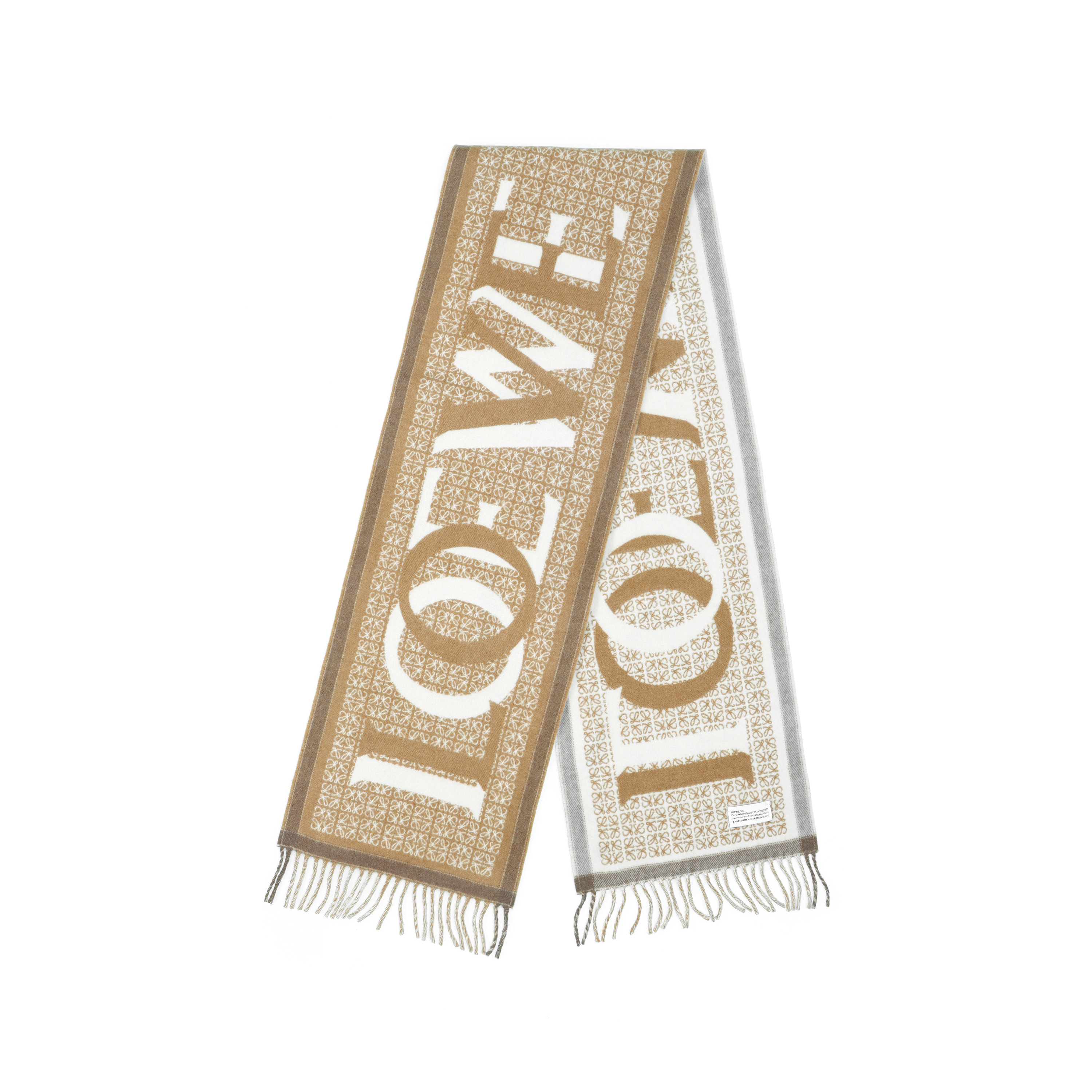 LOEWE Logo Unisex Wool Scarf - Fashionable and Minimalist Design F606257X51-2112 圖 3
