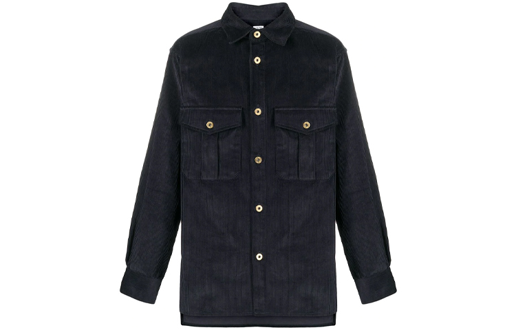 Order 로에베 루즈핏 코듀로이 긴팔 셔츠 네이비 블루 H526Y05W07-5190