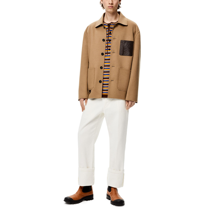 Lookbook ロエベ ルーズフィット ユーティリティジャケット ブラウン H526Y02W14-2277