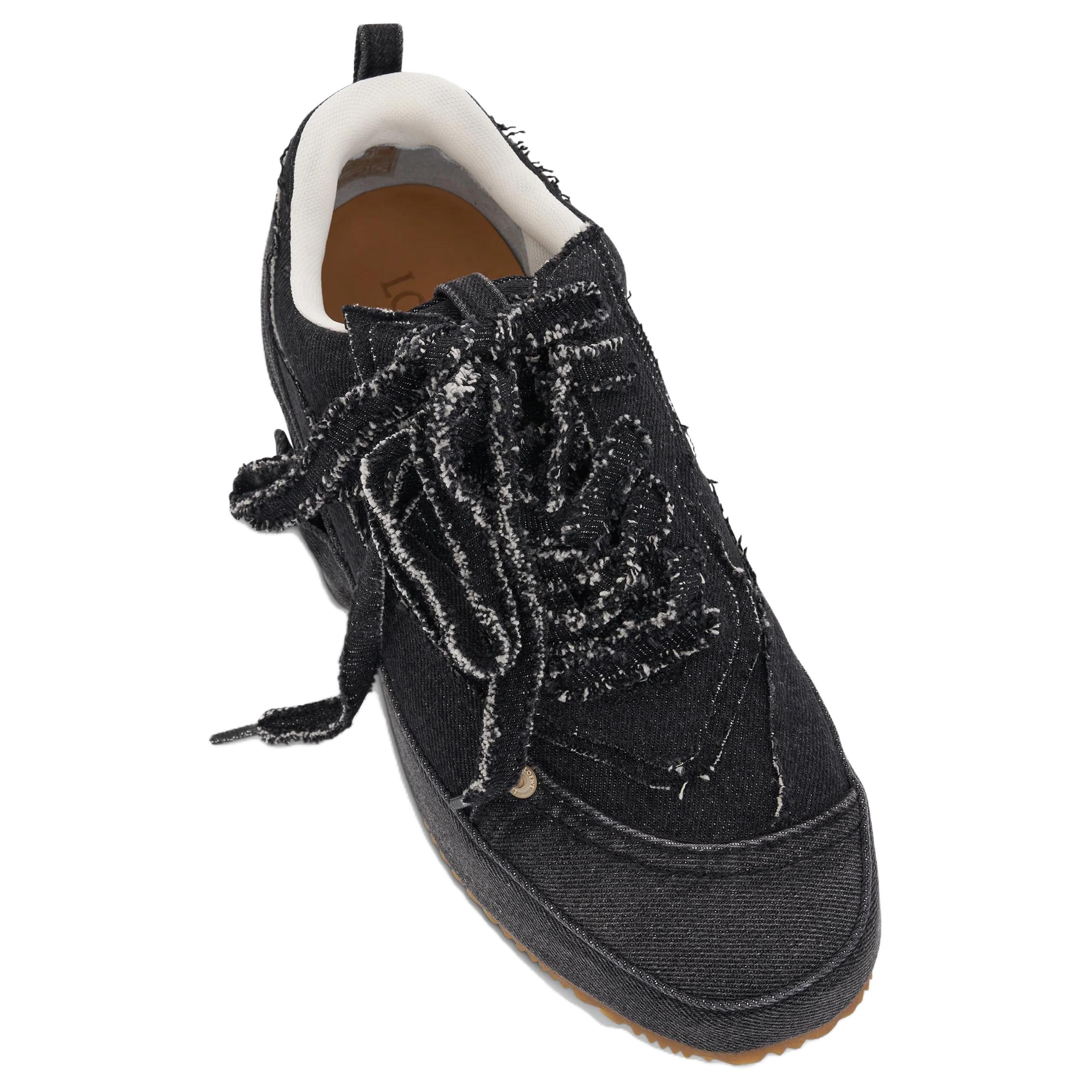 Shop ロエベ デニムスニーカー グレー (Loewe Denim Sneaker Grey) M816282X76-1805