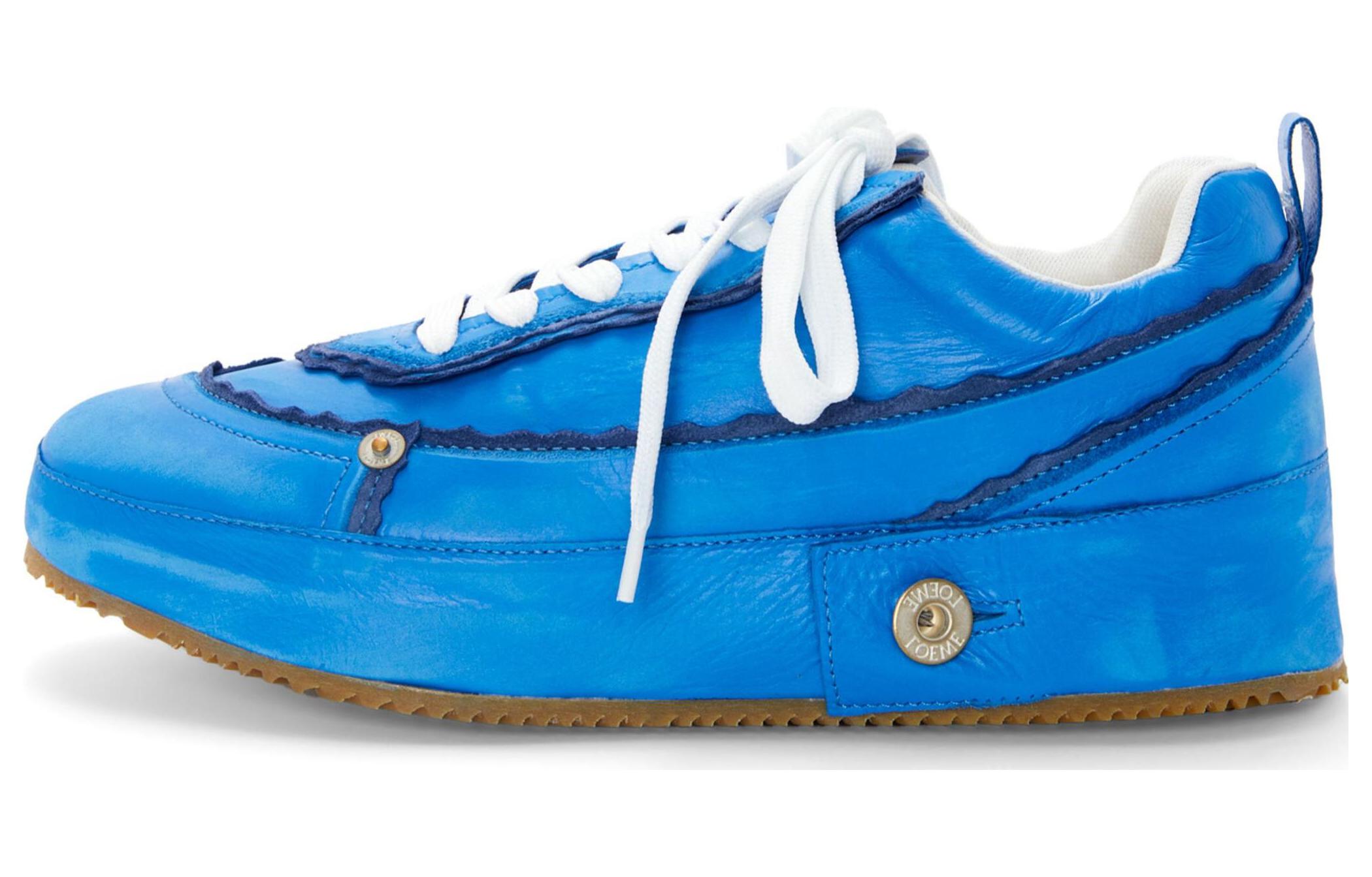 Buy 로에베 블루 로우탑 스니커즈 (Loewe Blue Low-top Sneakers) M816282X83-5100