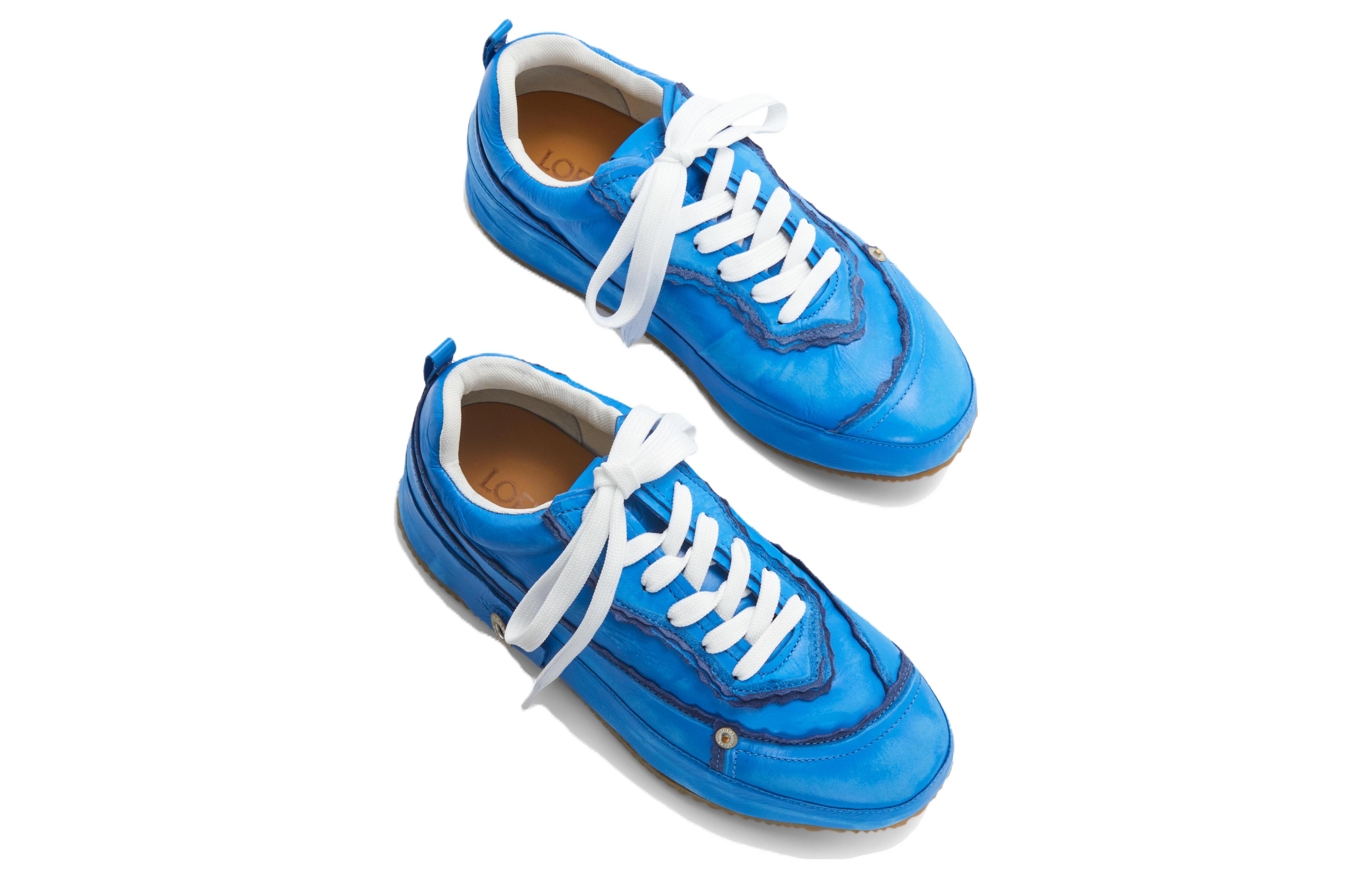 Shop 로에베 블루 로우탑 스니커즈 (Loewe Blue Low-top Sneakers) M816282X83-5100