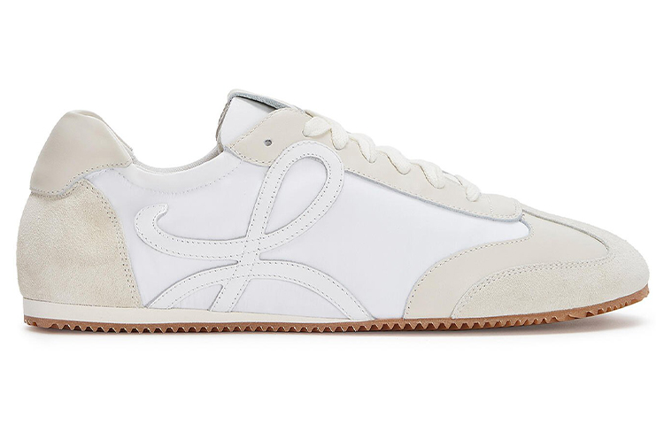 LOEWE Low-Top Sneakers 'White Nylon and Leather' 圖 2