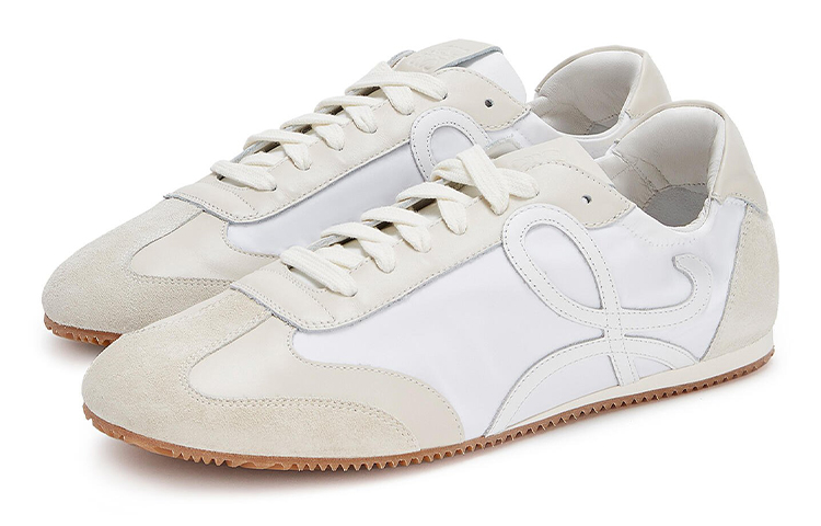 LOEWE Low-Top Sneakers 'White Nylon and Leather' 圖 3