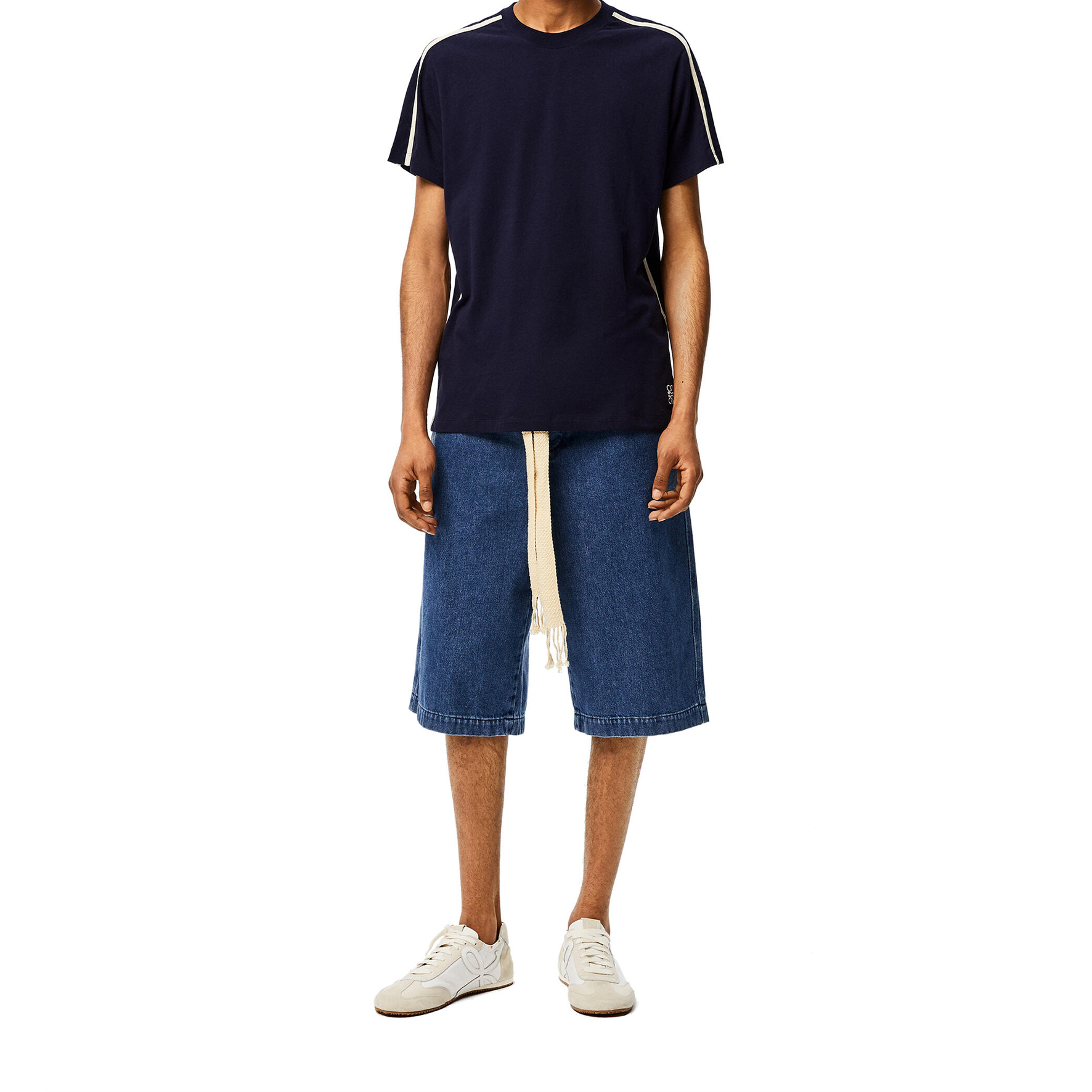 LOEWE Low-Top Sneakers 'White Nylon and Leather' 圖 5