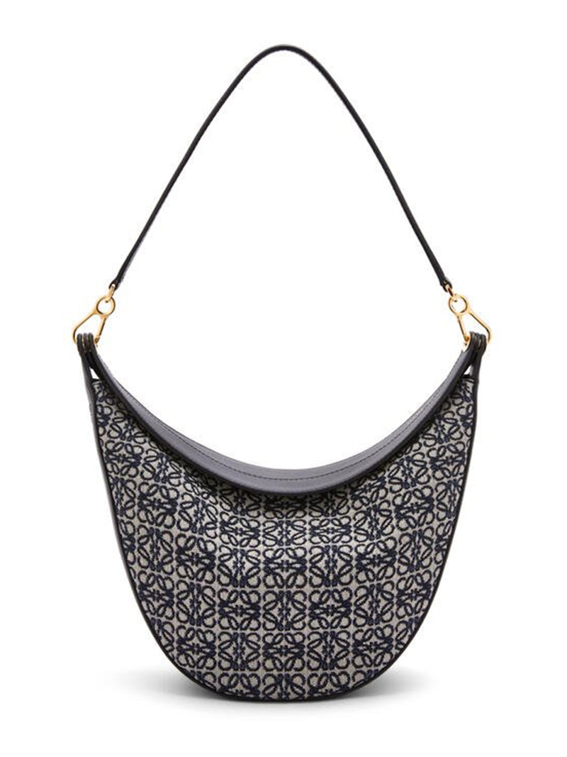 LOEWE Luna Shoulder Bag Anagram Jacquard Navy/Black