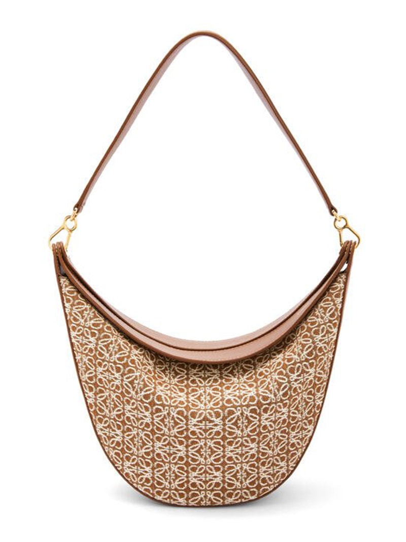 LOEWE Luna Shoulder Bag Anagram Jacquard Tan/Pecan