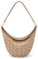 LOEWE Luna Shoulder Bag Anagram Jacquard Tan/Pecan LOEWE Luna Shoulder Bag Anagram Jacquard Tan/Pecan