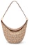 Buy Beg Anjal Bahu LOEWE Luna Anagram Jacquard Tan/Pecan