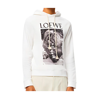 LOEWE Mask Print Long Sleeve Sweatshirt White H6109730PC-2100