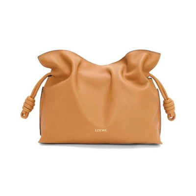 LOEWE Medium Flamenco Clutch In Nappa Calfskin Warm Desert