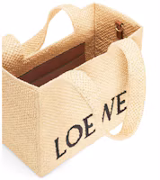 Lookbook LOEWE Medium Font Tote In Raffia Natural