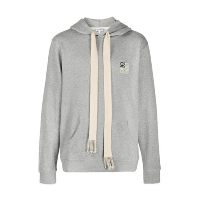 LOEWE Men’s Long-Sleeve Hoodie Light Gray H526Y25J02-1440