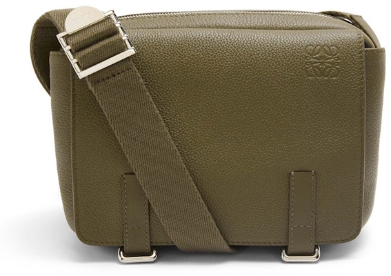 LOEWE Military Messenger Bag in Soft Grained Calfskin XS Military Green Buy LOEWE Military Messenger Bag in Soft Grained Calfskin XS Military Green