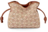 Buy ロエベ ミニフラメンコクラッチ アナグラムジャカード&カーフスキン タンペカン