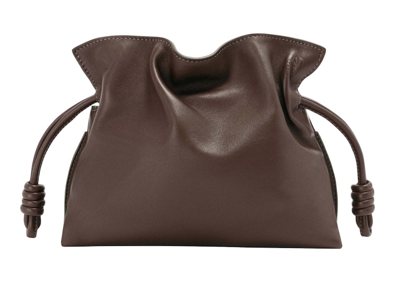 Order LOEWE Mini Flamenco Clutch Kulit Anak Sapi Nappa Coklat