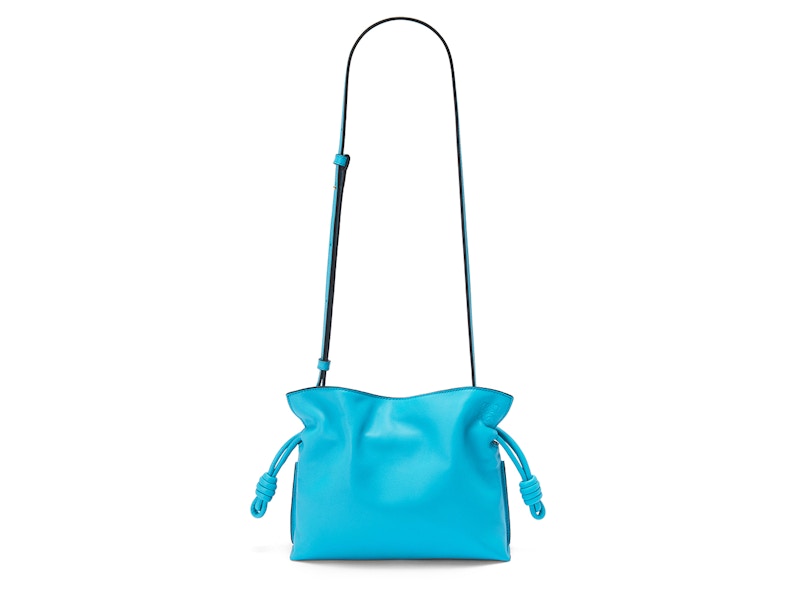 Order LOEWE Mini Flamenco Clutch Kulit Sapi Nappa Cyan