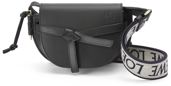 LOEWE迷你款黑色小牛皮和提花雙面Gate手袋 Buy LOEWE迷你款黑色小牛皮和提花雙面Gate手袋