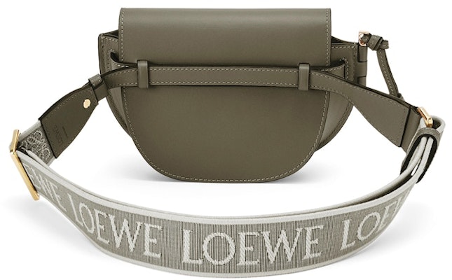 LOEWE Mini Gate Dual Bag in Soft Calfskin and Jacquard Autumn Green Order LOEWE Mini Gate Dual Bag in Soft Calfskin and Jacquard Autumn Green