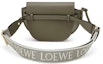 Order LOEWE Mini Gate Dual Bag in Soft Calfskin and Jacquard Autumn Green